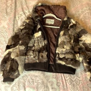 GENUINE RABBIT FUR COAT